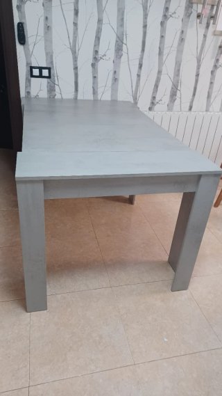 Mesa extensible comedor gris
