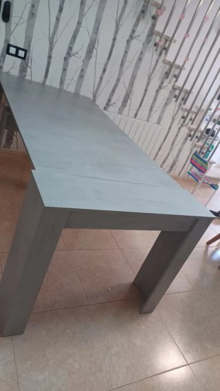 Mesa extensible comedor gris