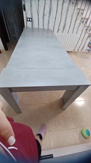 Mesa extensible comedor gris
