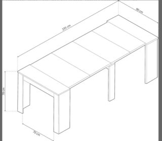 Mesa extensible comedor gris
