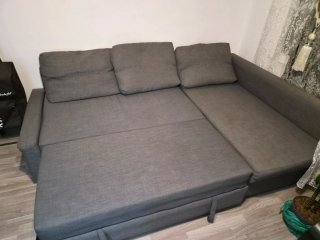 Sofá Cama Gris Tela