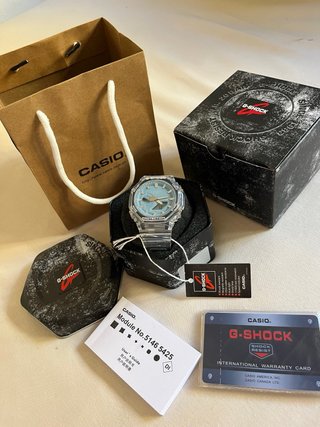 G-Shock GA-2100S Reloj Azul y Plateado