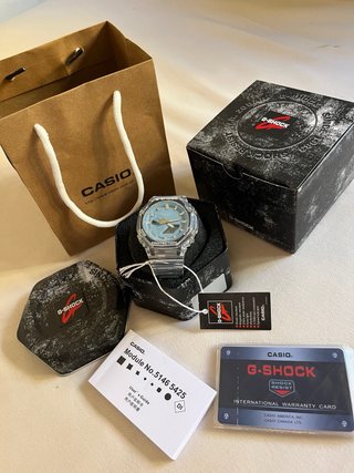 G-Shock GA-2100S Reloj Azul y Plateado