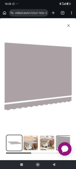 Tela de Repuesto Toldo Gris Claro 3,5x2,5m