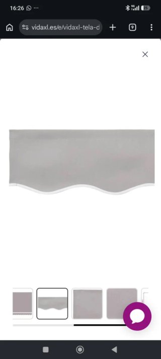 Tela de Repuesto Toldo Gris Claro 3,5x2,5m