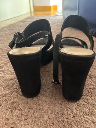 Sandalias Mango Negras Plataforma Tacón