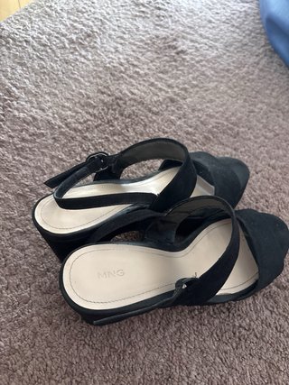 Sandalias Mango Negras Plataforma Tacón
