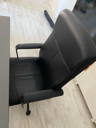 Mesa y Silla de Oficina Negra/Gris