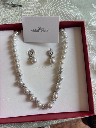Collar y pendientes Majorica PLATA
