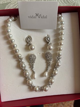 Collar y pendientes Majorica PLATA
