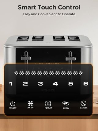 Tostadora inteligente 4 rebanadas inox NUEVO
