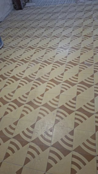 Suelo de mosaico vintage