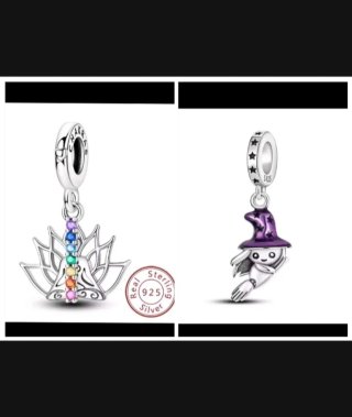 Lote 5 Charms Plata Ley 925