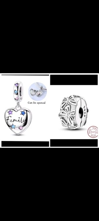 Lote 5 Charms Plata Ley 925