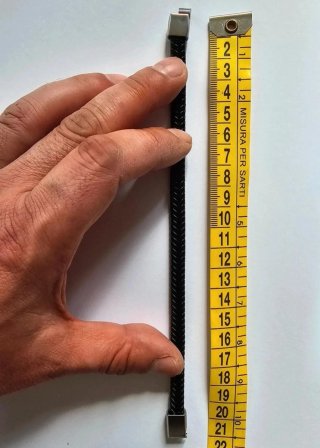 Pulsera Piel Trenzada Cierre Acero Hombre