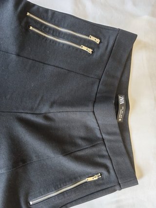 Mallas negras Zara con cremalleras