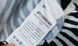 Camicia corta Shein stampa zebrata nodo