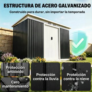 Caseta Metálica Exterior 280x130x172 cm