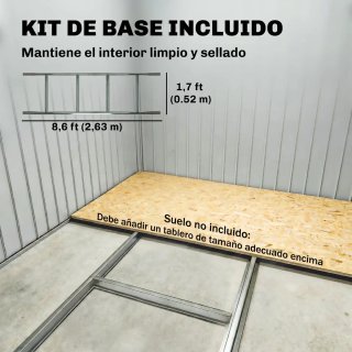 Caseta Metálica Exterior 280x130x172 cm