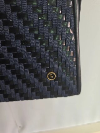 Borsetta vintage midollino blu anni 70