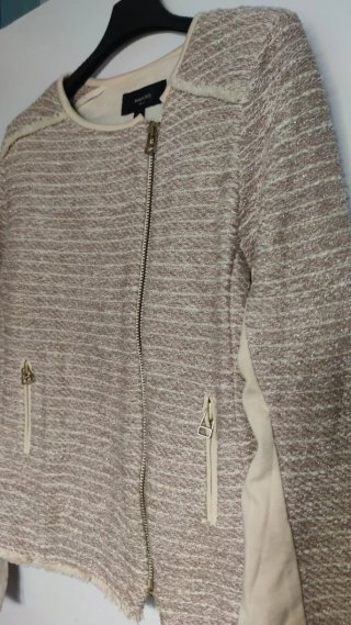 Chaqueta Mango Rosa/Beige/Oro Talla XL