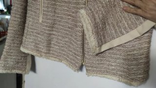 Chaqueta Mango Rosa/Beige/Oro Talla XL