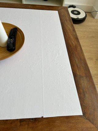 Mesa de centro de madera y bambú