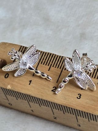 Pendientes Libélula Cristal 925 estilo Swarovski