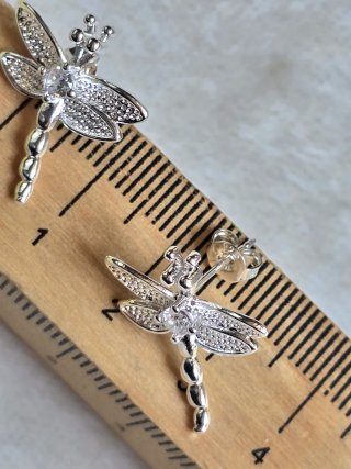 Pendientes Libélula Cristal 925 estilo Swarovski