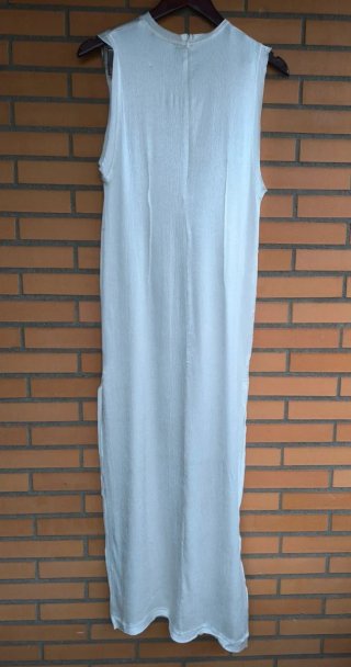 Vestido Largo Zara Blanco Roto  Talla L Nuevo