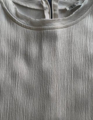 Vestido Largo Zara Blanco Roto  Talla L Nuevo