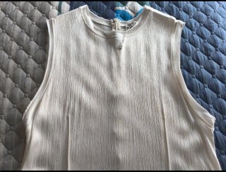 Vestido Largo Zara Blanco Roto  Talla L Nuevo