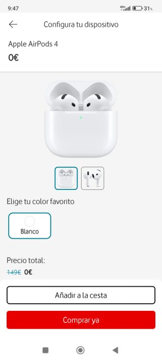 Auriculares Bluetooth Aire pods 4