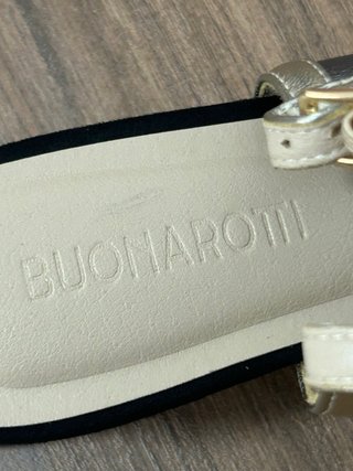 Sandalias Buonarotti Talla 37 Negro/Dorado
