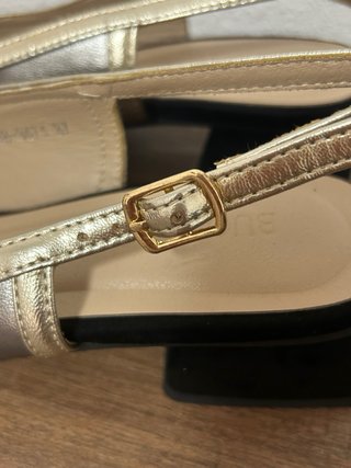 Sandalias Buonarotti Talla 37 Negro/Dorado