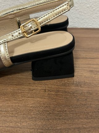 Sandalias Buonarotti Talla 37 Negro/Dorado