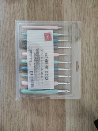 Kit agujas ganchillo colores pastel