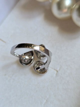Anillo S925 Cristal Estilo Swarovski Ajustable