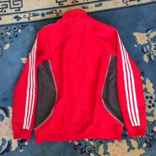 Cortavientos Adidas Rojo y Gris