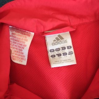 Cortavientos Adidas Rojo y Gris