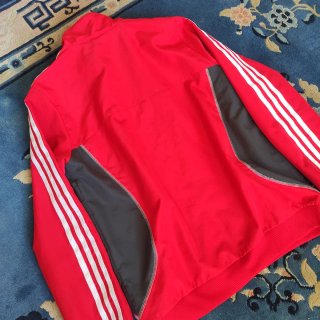 Cortavientos Adidas Rojo y Gris