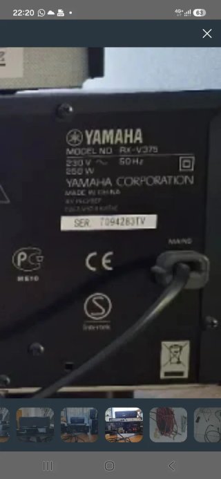 Equipo Home Cinema 5.1 Yamaha Completo + Blu-ray S