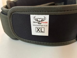 Cinturón lumbar musculación Beast Rage XL militar