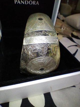 Bracciale antico Tuareg argento e nero