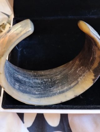 Bracciale antico Tuareg argento e nero