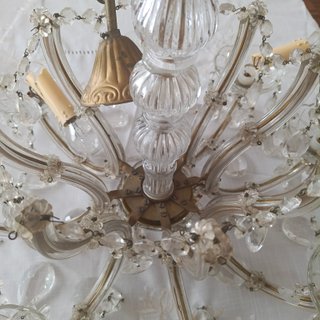 Lámpara de cristal colgante clásica