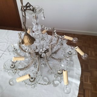 Lámpara de cristal colgante clásica