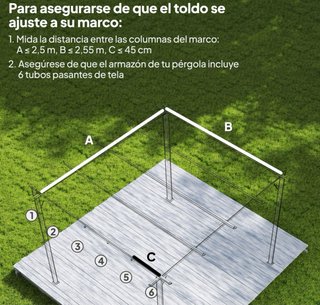 Cubierta para Pérgola Outsunny 3x3 Marrón