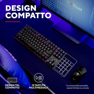 GXTrust 1831 Tastiera Gaming Wireless QWERTY