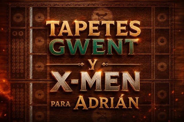 Tapetes GWENT y X-MEN para Adrián
